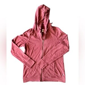 Women's Casual Zip-Up Hoodie in Rose